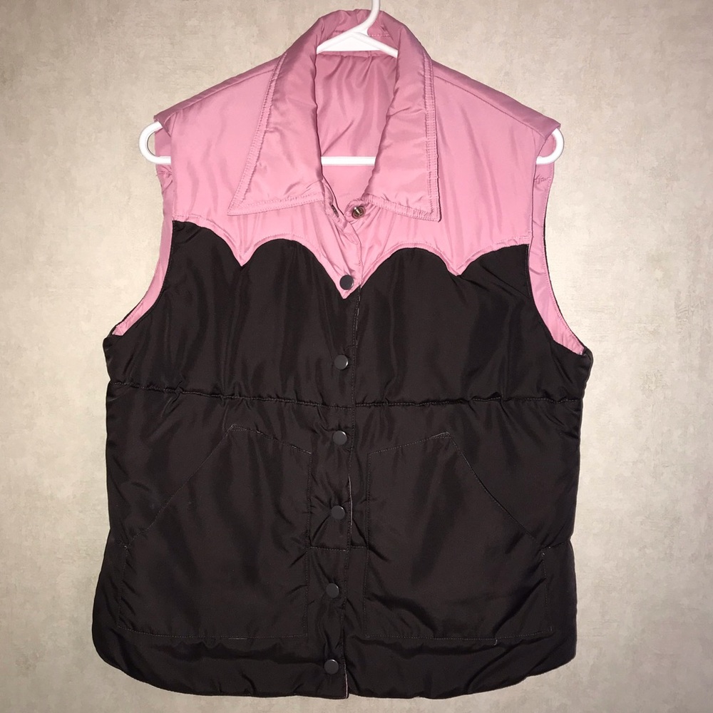 Ladies Reversible Roper Vest 🩷🤎 Medium